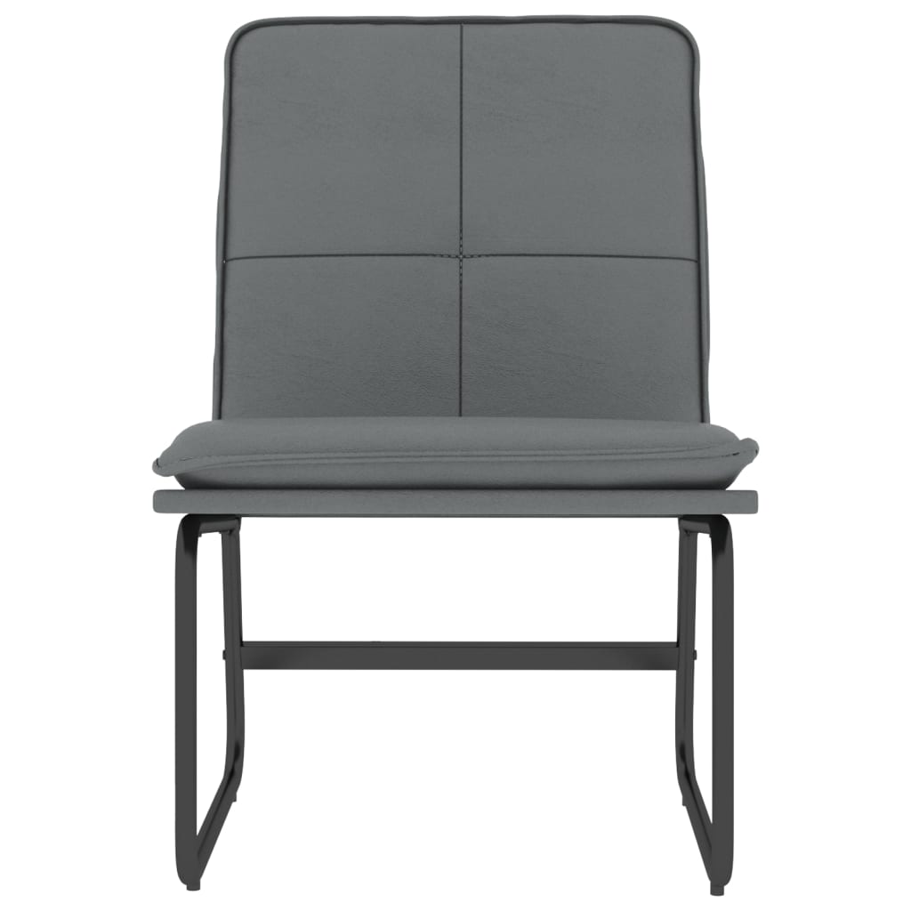 vidaXL atpūtas krēsls, 54x75x76 cm, mākslīgā āda, pelēks