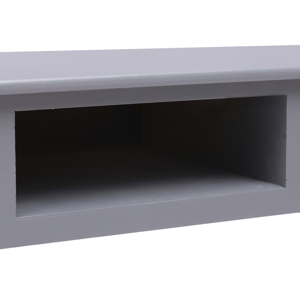 vidaXL rakstāmgalds, 110x45x76 cm, pelēks, koks