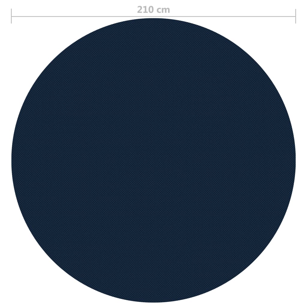 vidaXL baseina pārklājs, solārs, peldošs, 210 cm, melns un zils PE