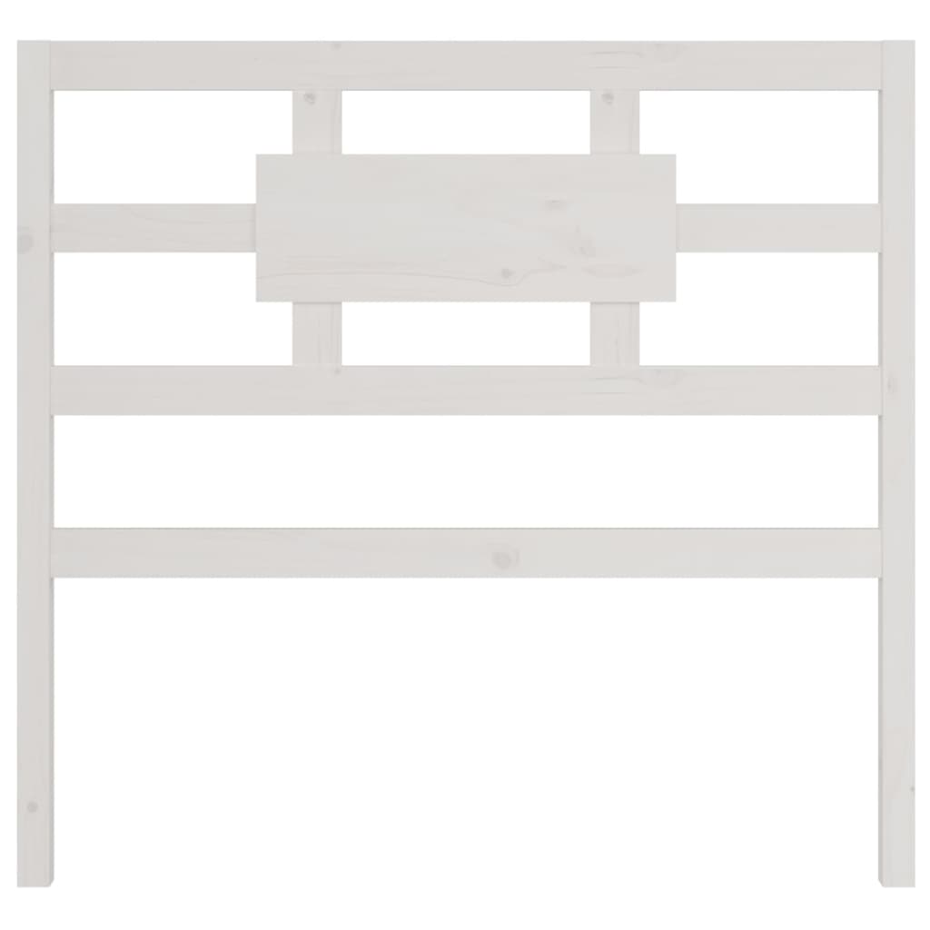 vidaXL gultas galvgalis, balts, 105,5x4x100 cm, priedes masīvkoks