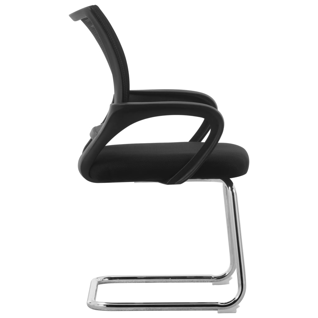 vidaXL konsoles biroja krēsls, melns tīklveida audums