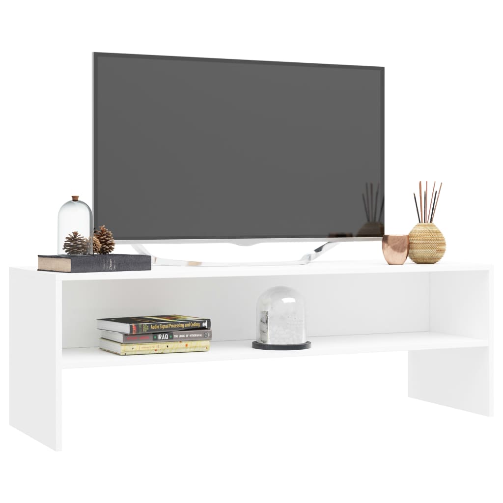 vidaXL TV skapītis, 120x40x40 cm, balts, skaidu plāksne