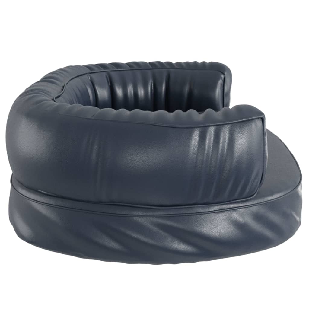 vidaXL ergonomiska suņu gulta, tumši zila, 60x42 cm, mākslīgā āda