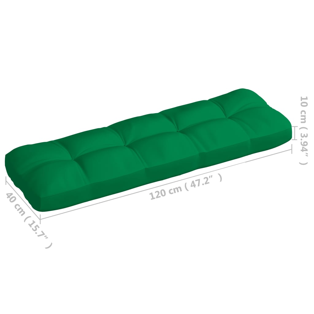 vidaXL palešu dīvānu matrači, 7 gab., zaļi