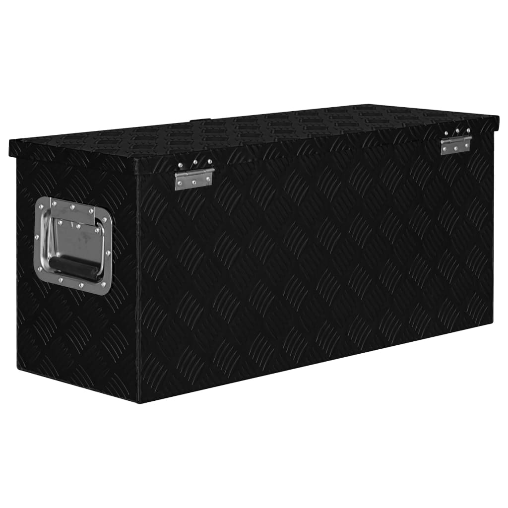 vidaXL alumīnija kaste, 80x30x35 cm, melna