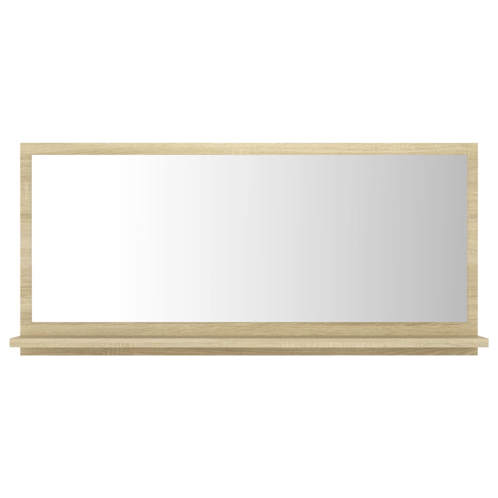 vidaXL vannasistabas spogulis, ozolkoka krāsā, 80x10,5x37 cm