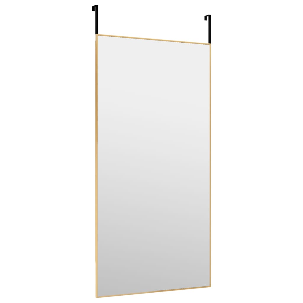 vidaXL durvju spogulis, zelta krāsa, 50x100 cm, stikls un alumīnijs