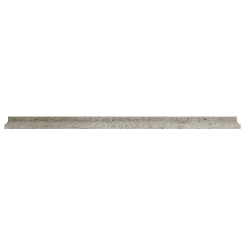 vidaXL sienas plaukti, 4 gab., betona pelēki, 115x9x3 cm