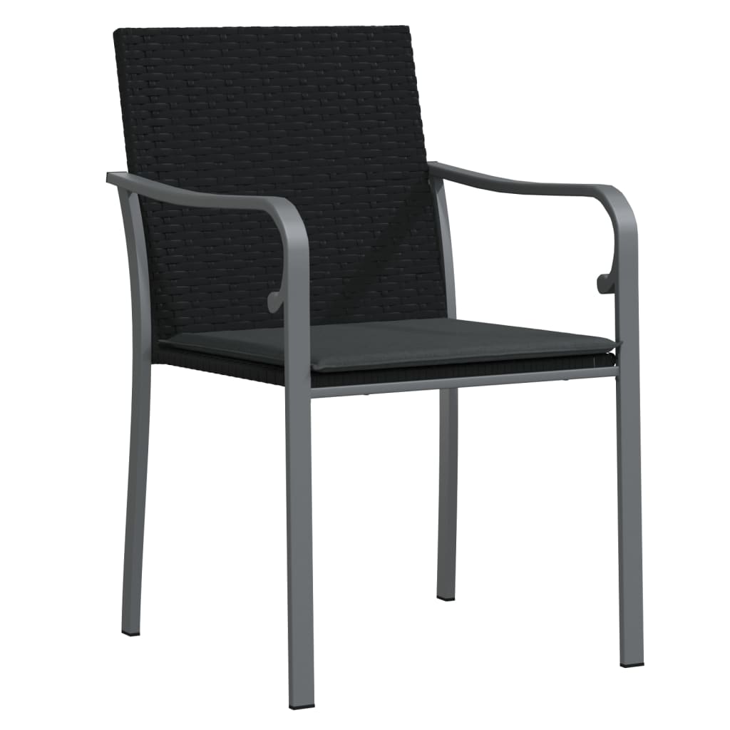 vidaXL dārza krēsli ar matračiem, 6 gab., 56x59x84 cm, PE rotangpalma