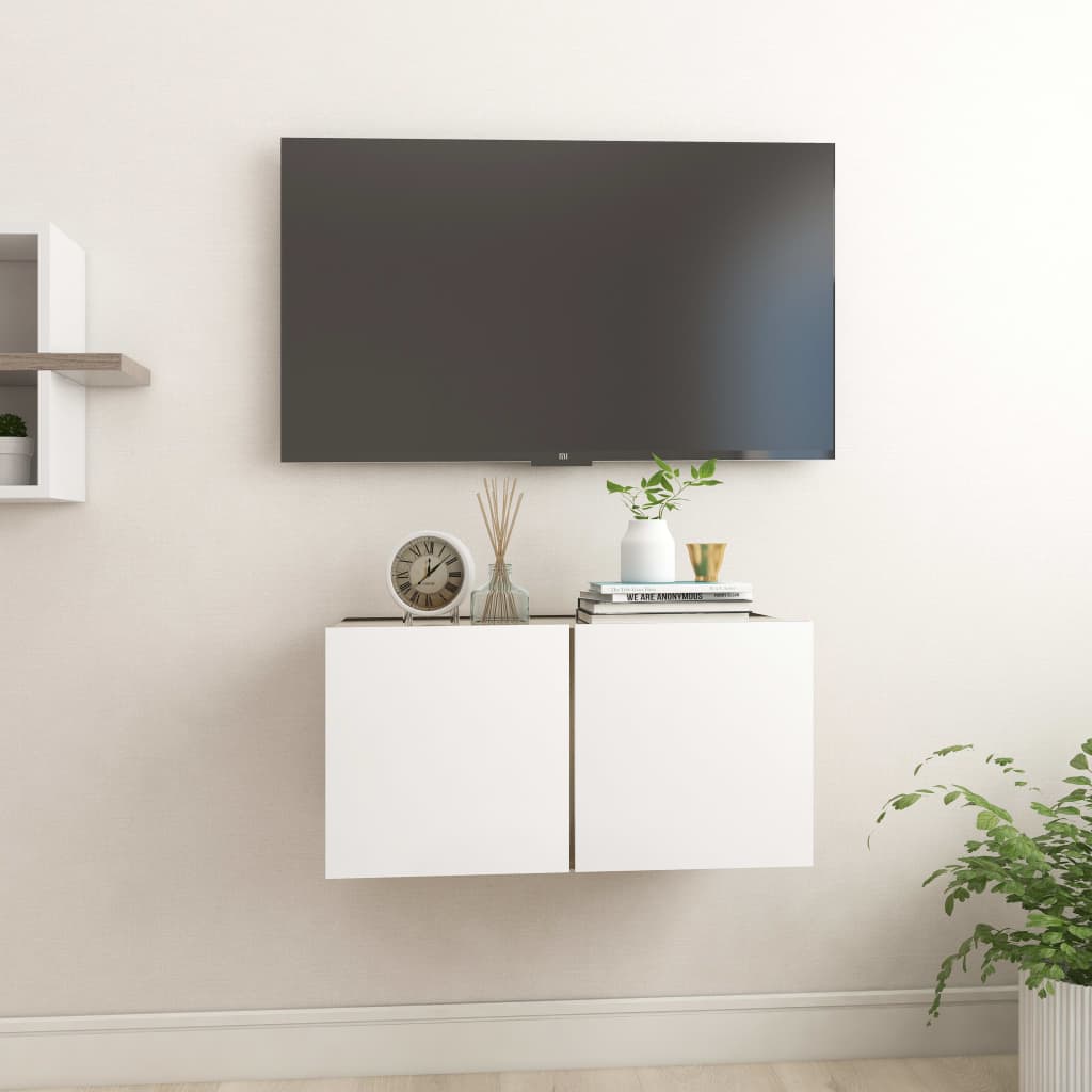 vidaXL piekarams TV skapītis, balta un ozolkoka krāsa, 60x30x30 cm