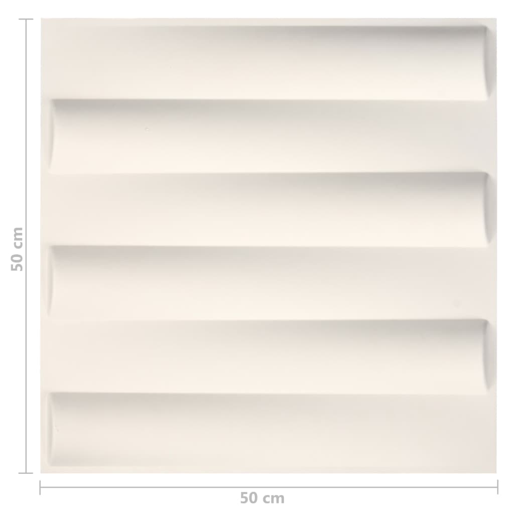 vidaXL sienas paneļi, 24 gab., 3D, 0,5x0,5 m, 6 m²