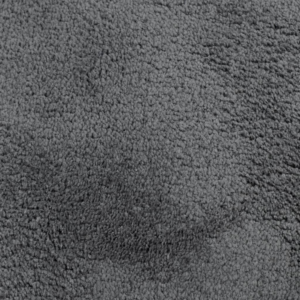 vidaXL paklājs OVIEDO, īsa spalva, antracītpelēks, Ø 240 cm