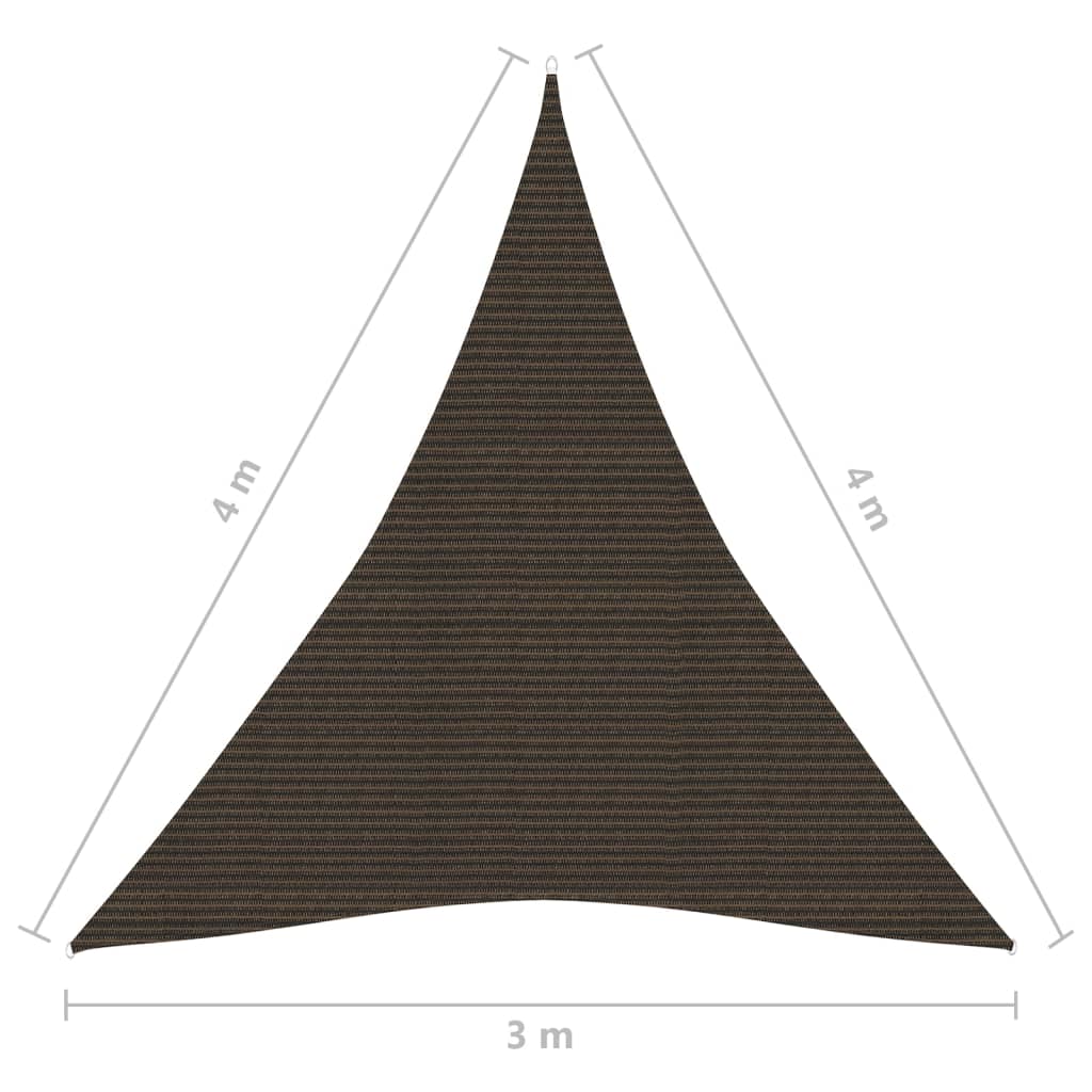 vidaXL saulessargs, 160 g/m², brūns, 3x4x4 m, HDPE