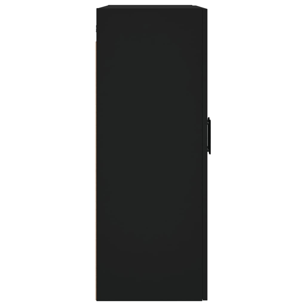 vidaXL sienas skapīši, 2 gab., melns, 69,5x34x90 cm