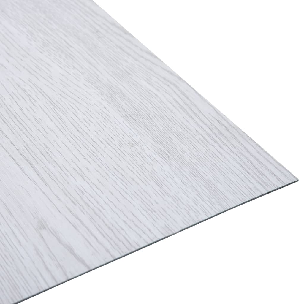 vidaXL grīdas flīzes, pašlīmējošas, 5,11 m², PVC, baltas