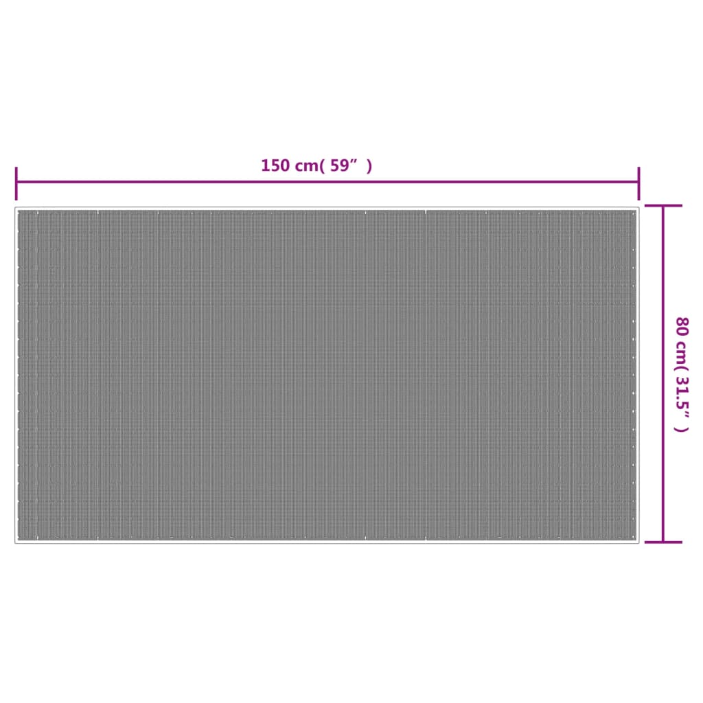 vidaXL āra paklājs, pelēks un balts, 80x150 cm, abpusējs