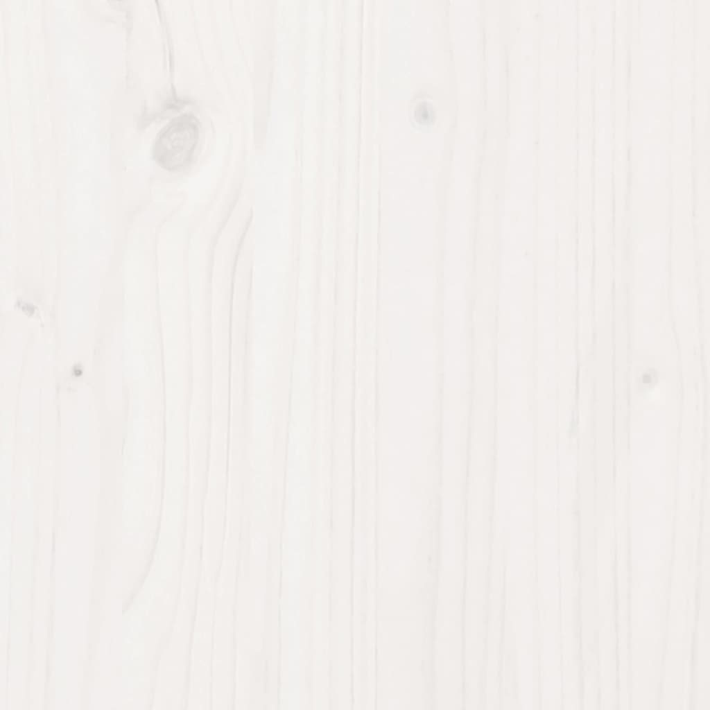 vidaXL stādīšanas galds ar plauktu, balts, 82,5x35x75 cm, priedes koks