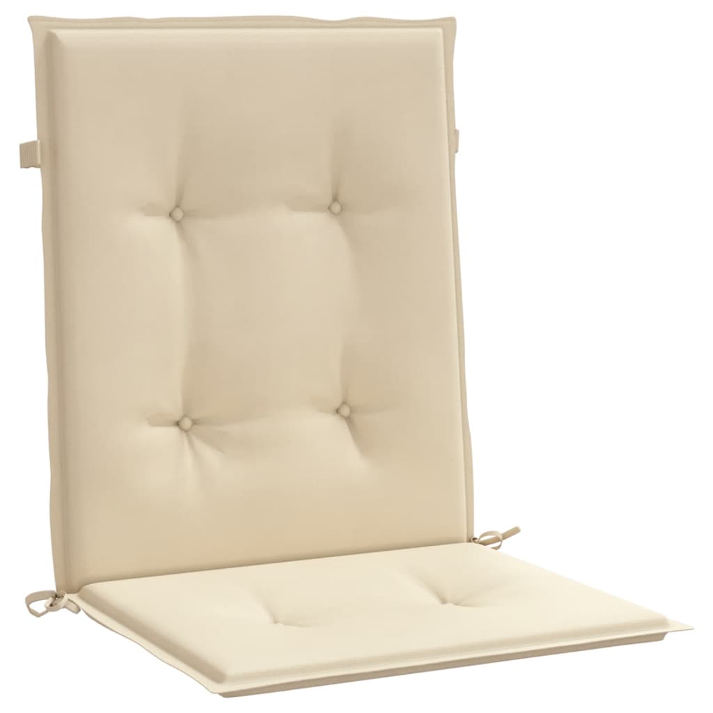 vidaXL dārza krēslu spilveni, 2 gab., bēši, 100x50x3 cm, audums