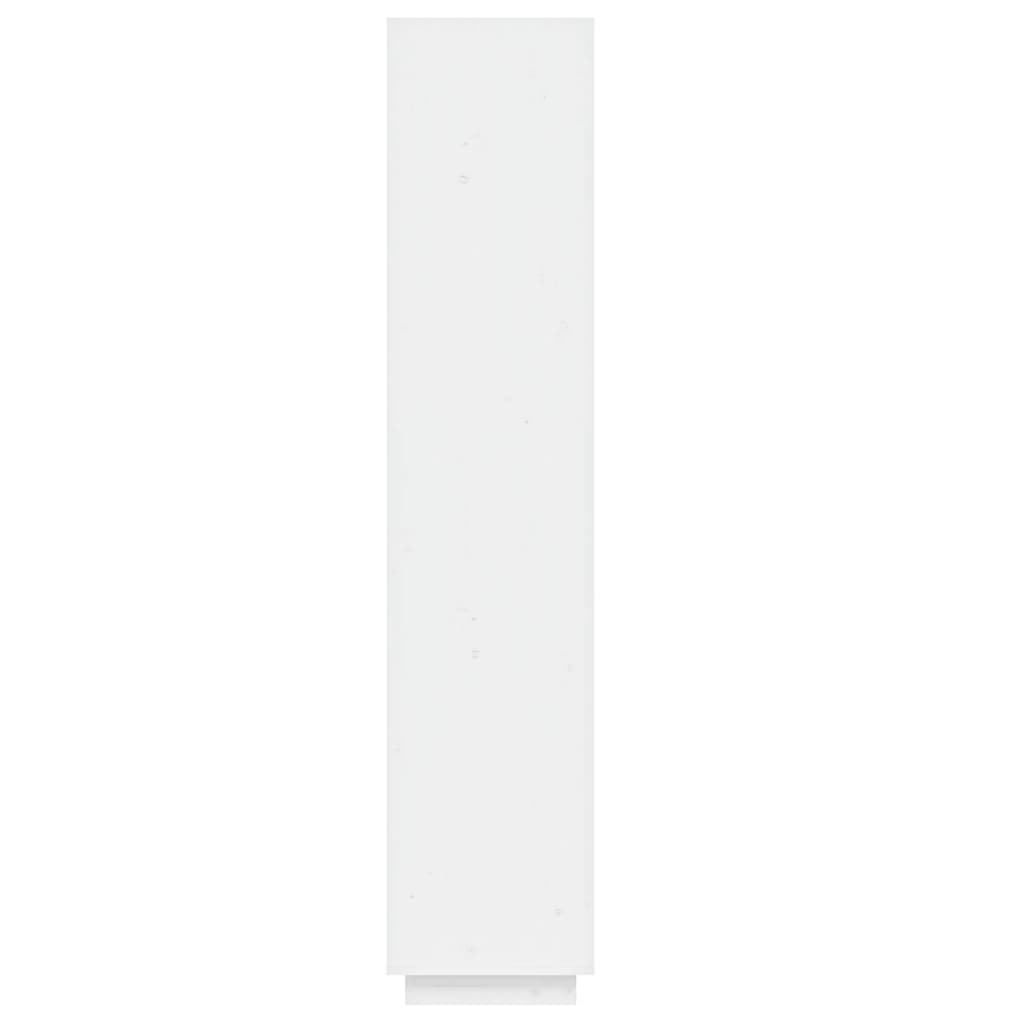 vidaXL grāmatu plaukts, balts, 40x35x167 cm, priedes masīvkoks