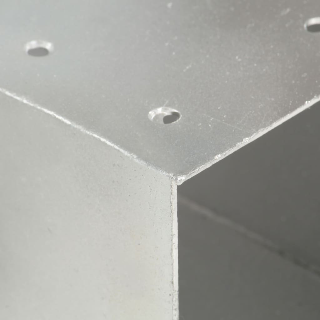 vidaXL stabu savienotāji, 4 gab., X forma, cinkots metāls, 81x81 mm