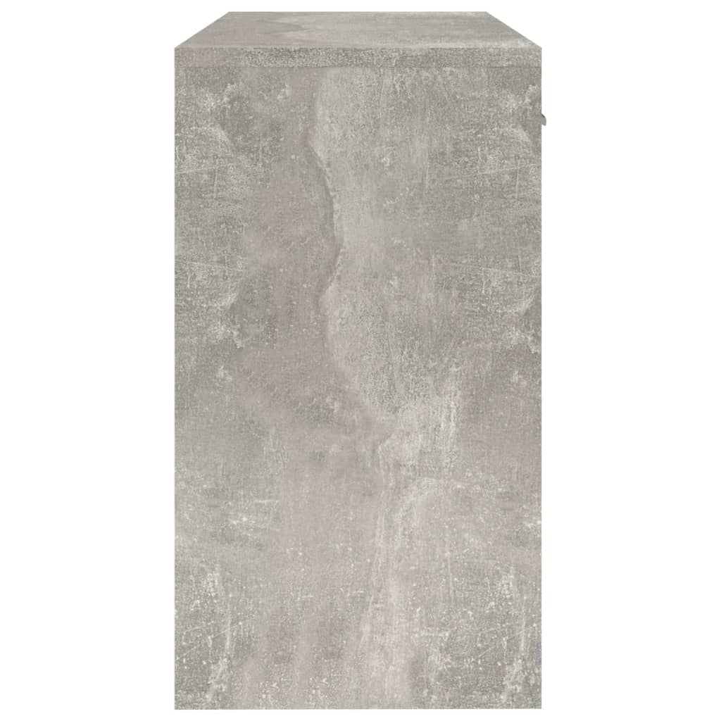 vidaXL rakstāmgalds ar atvilktni, skapīti, betona pelēks, 100x40x73 cm