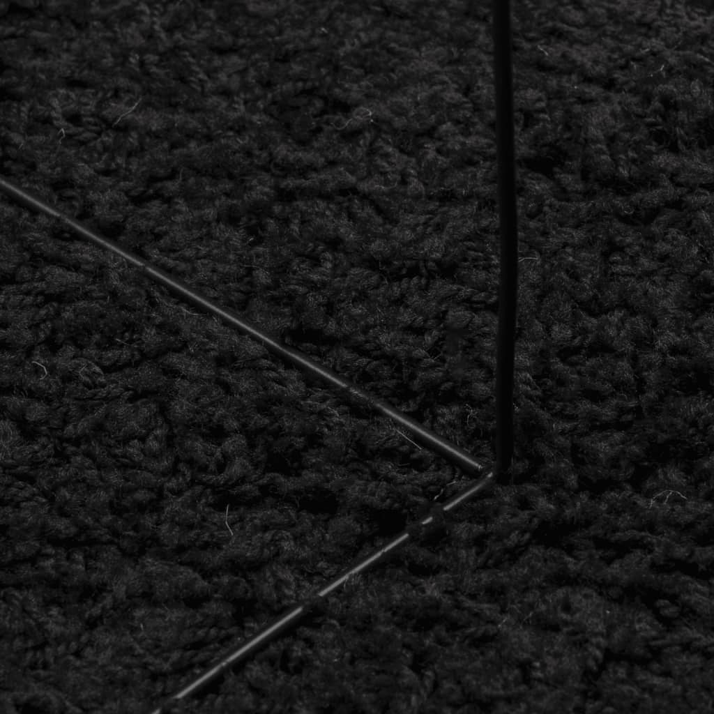 vidaXL paklājs PAMPLONA, 240x340 cm, Shaggy, moderns, melns