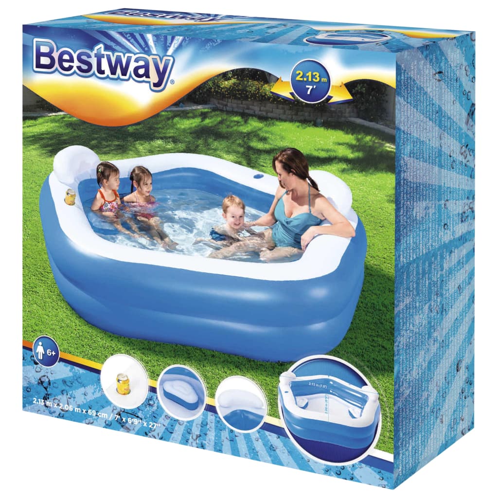 Bestway baseins Family Fun Lounge, 213x206x69 cm