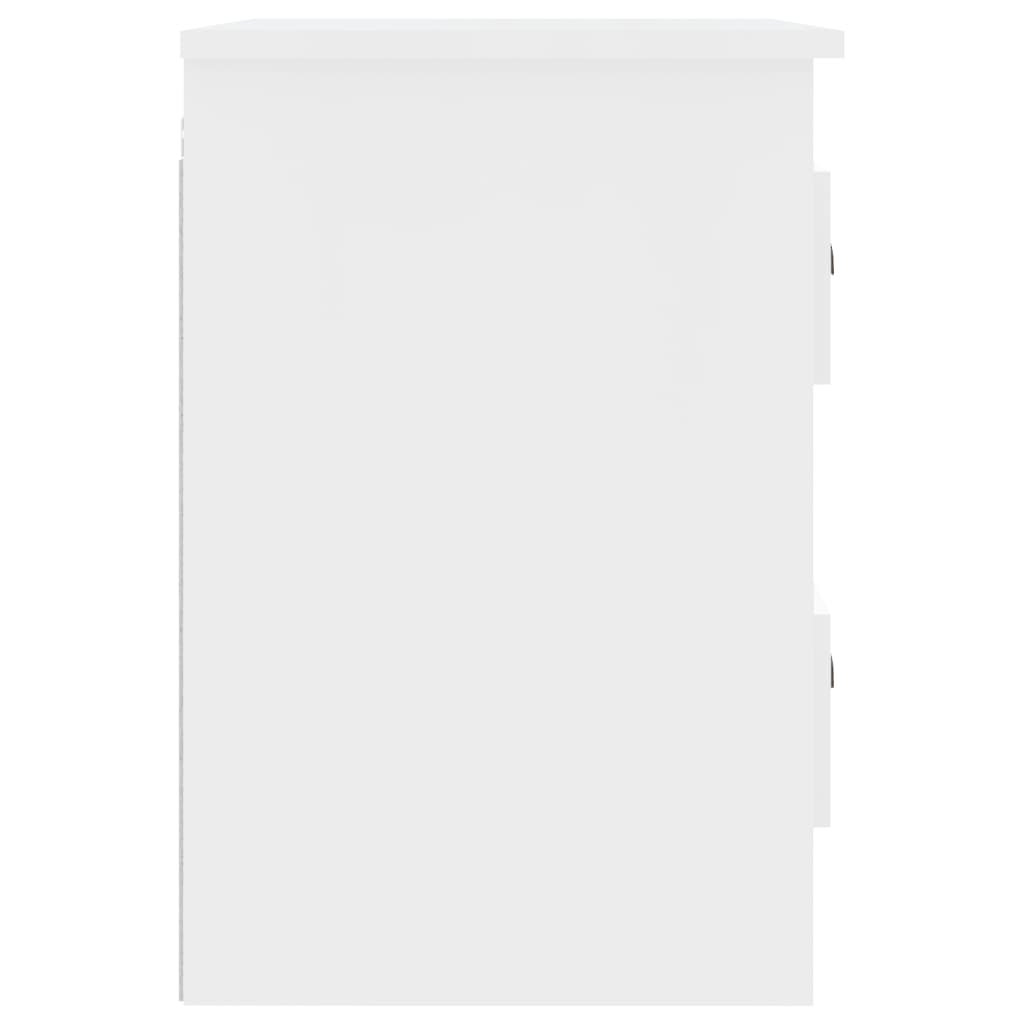 vidaXL sienas naktsskapīši, 2 gab., 41,5x36x53 cm, spīdīgi balti