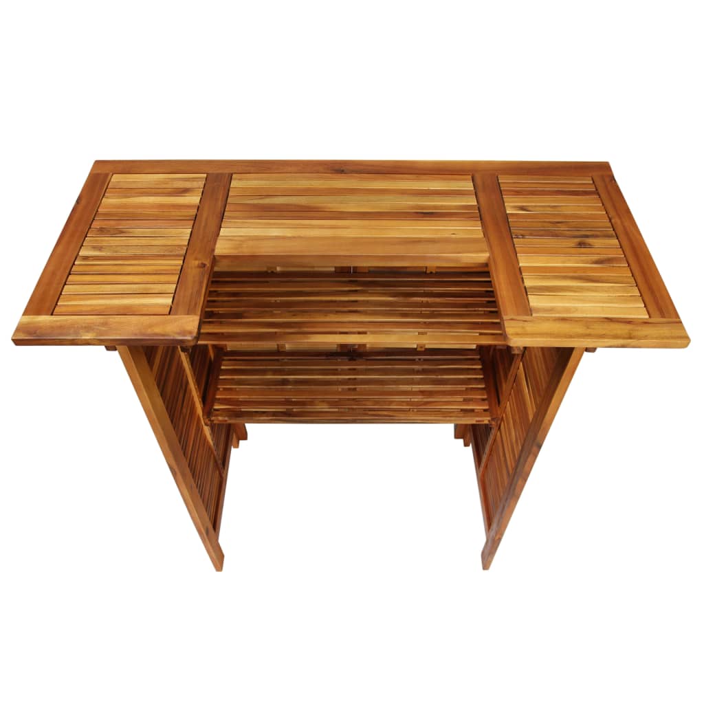 vidaXL bāra galds, 110x50x105 cm, akācijas masīvkoks