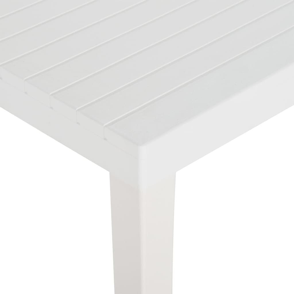 vidaXL dārza galds, 220x90x72 cm, plastmasa, balts