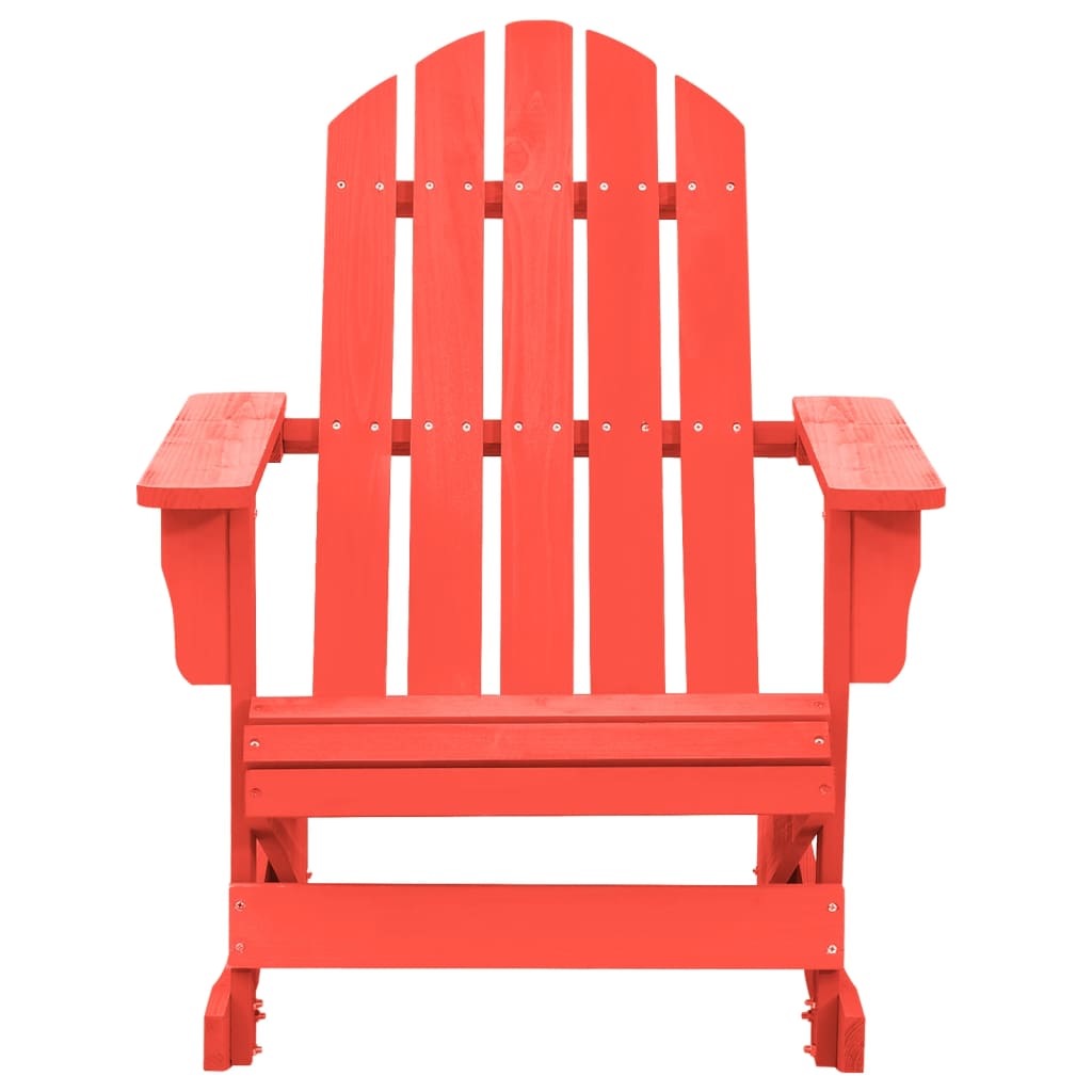 vidaXL dārza šūpuļkrēsls, egles masīvkoks, sarkans