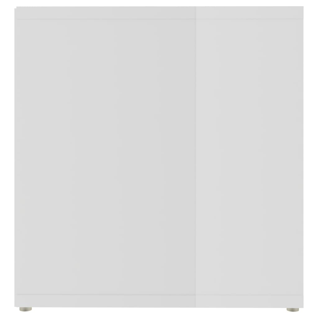 vidaXL TV plaukti, 2 gab., spīdīgi balti, 72x35x36,5 cm, skaidu plātne