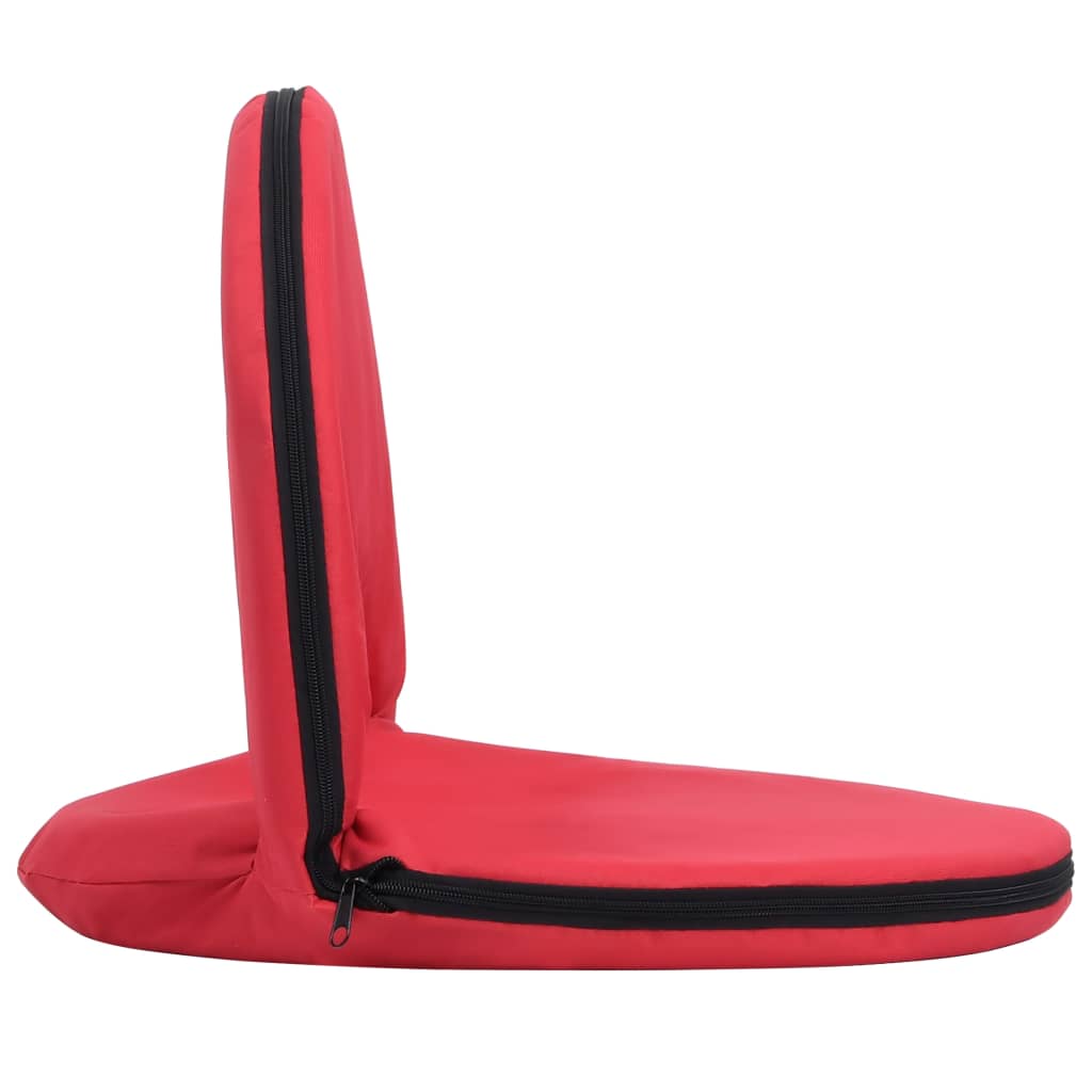 vidaXL saliekami krēsli bez kājām, 2 gab., sarkani, tērauds un audums