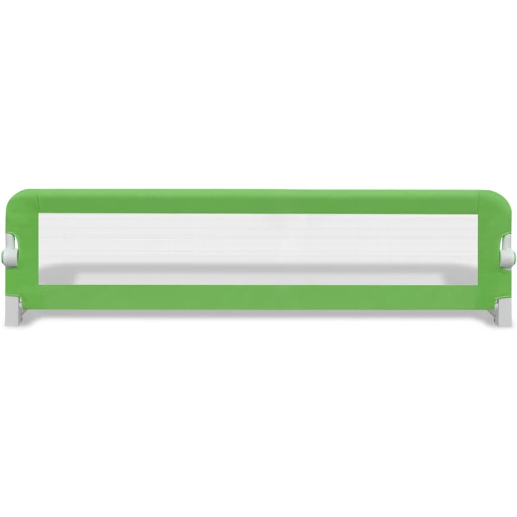 vidaXL bērnu gultas aizsargbarjeras, 2 gab., zaļas, 150x42 cm