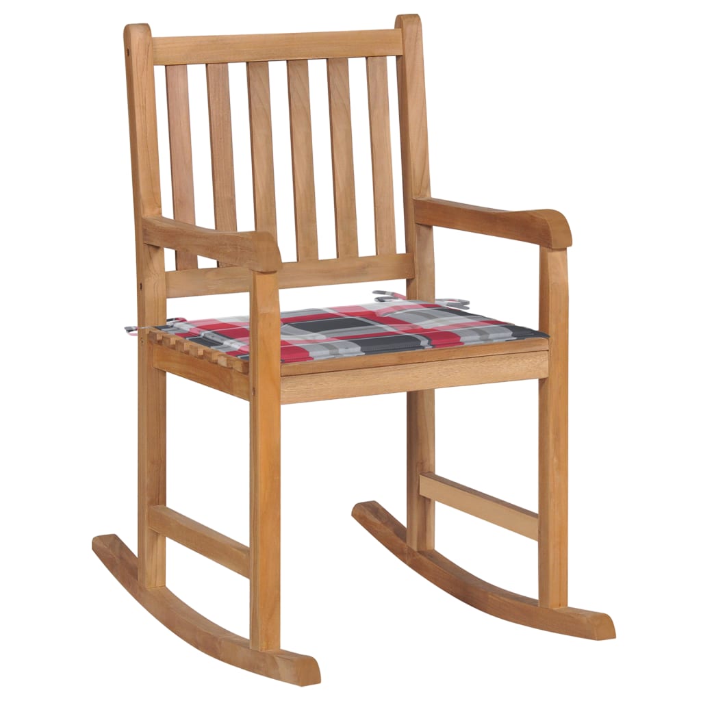 vidaXL šūpuļkrēsls, matracis ar četrstūriem, masīvs tīkkoks