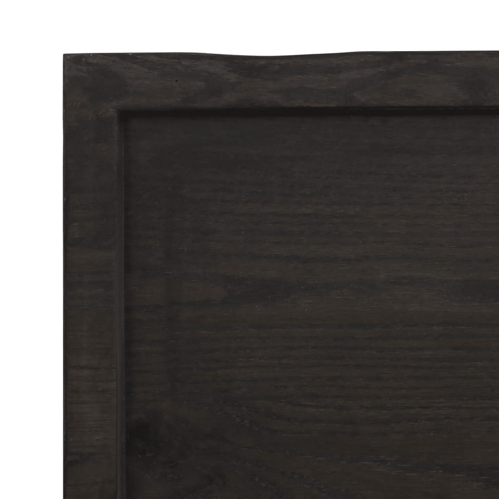 vidaXL galda virsma, tumši brūna, 80x50x(2-4) cm, ozola masīvkoks