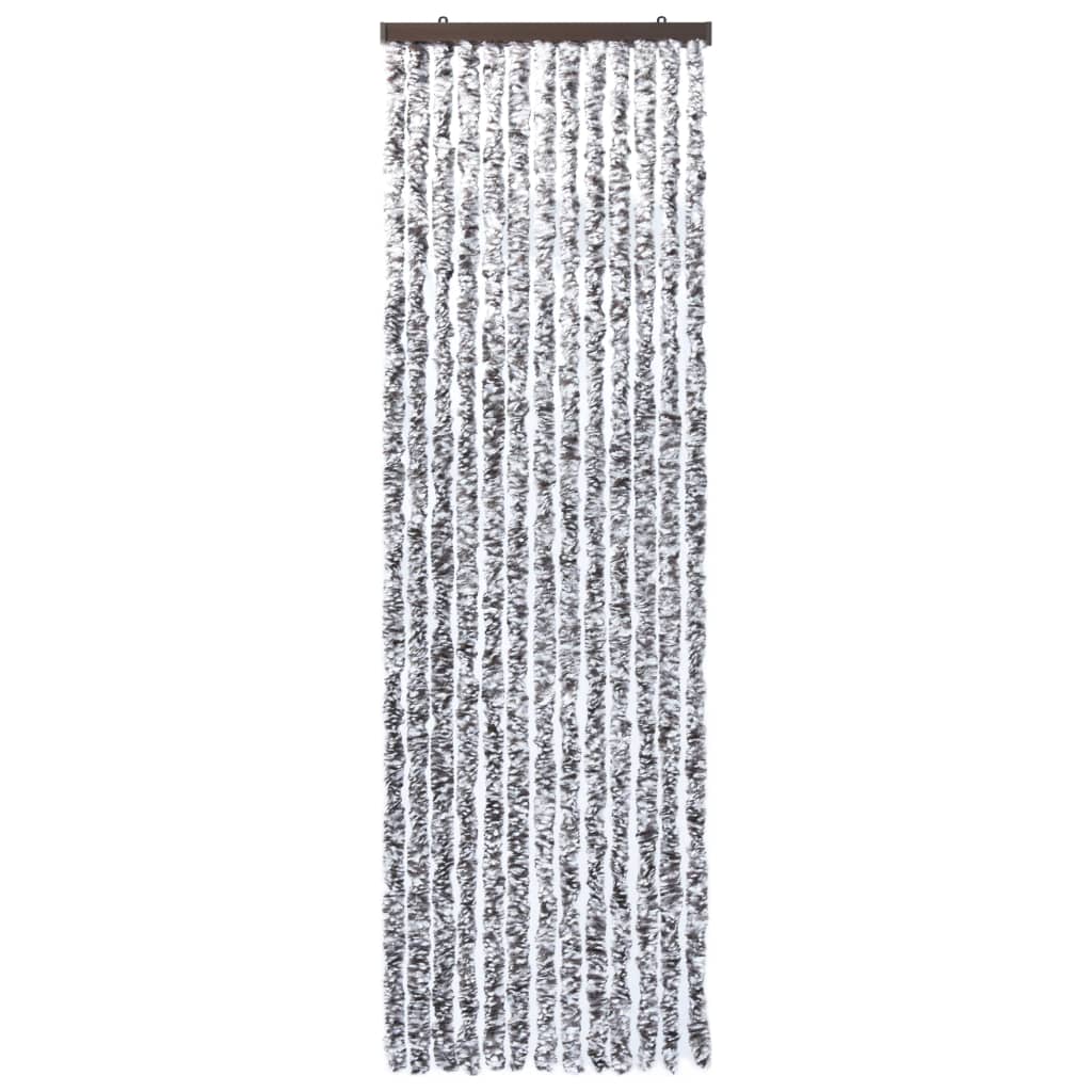 vidaXL kukaiņu aizkars, brūns un bēšs, 56x200 cm, šenils