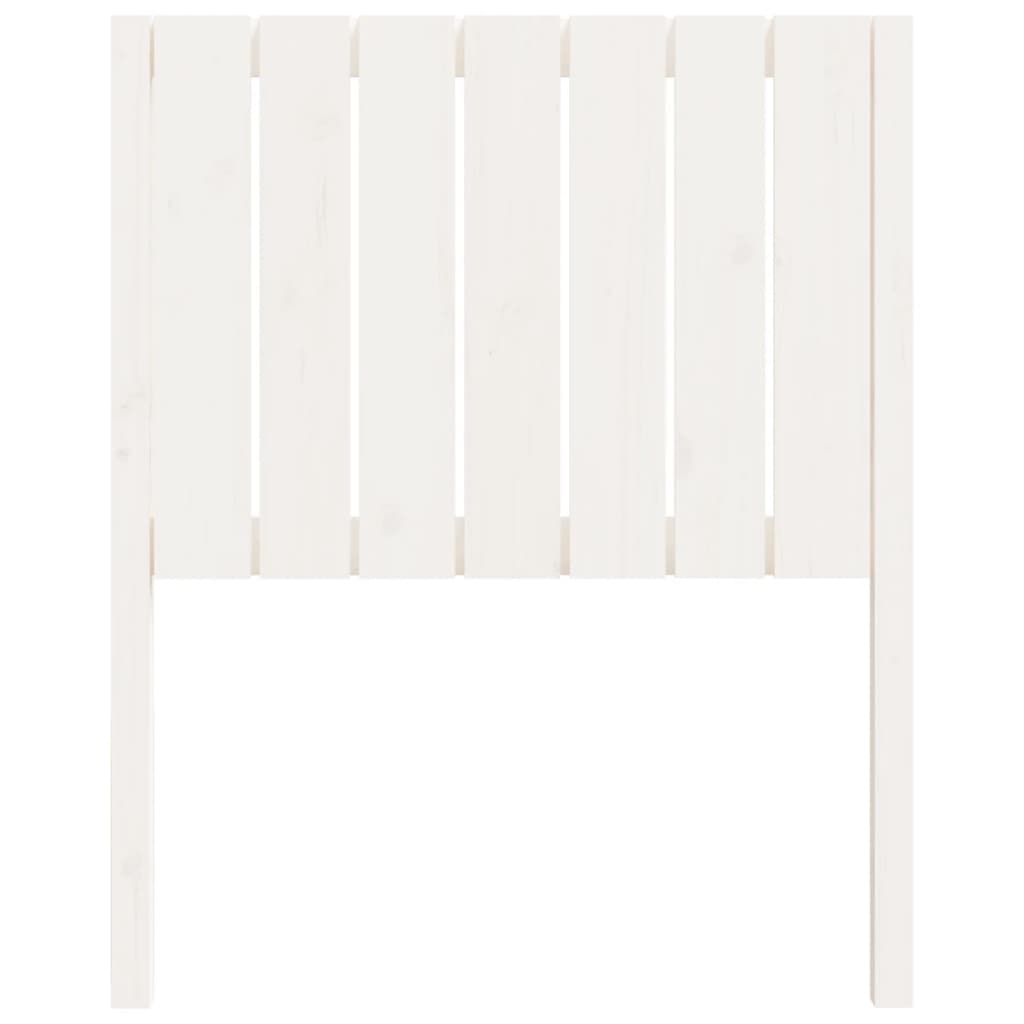 vidaXL gultas galvgalis, balts, 80,5x4x100 cm, priedes masīvkoks