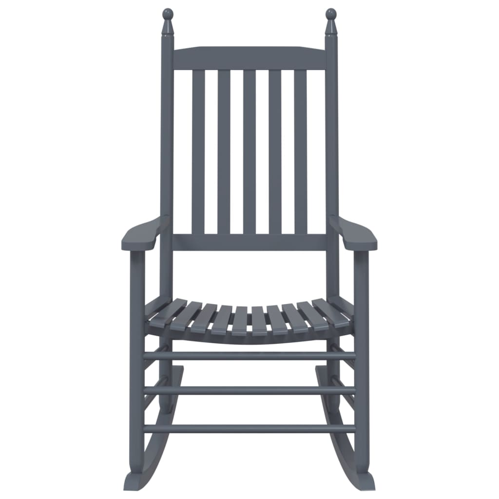 vidaXL šūpuļkrēsli ar izliektu sēdekli, 2 gab., pelēki, papeles koks