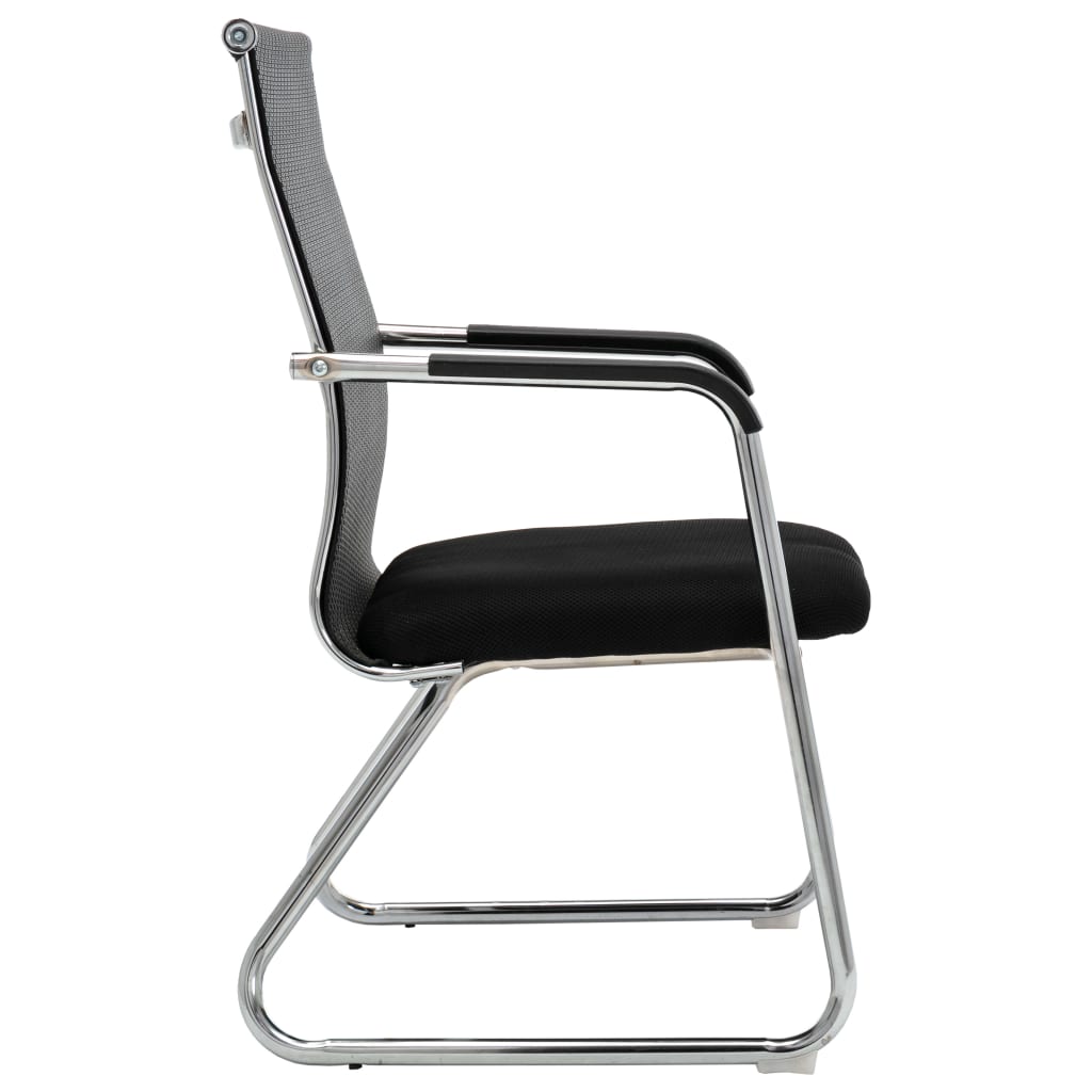 vidaXL biroja krēsls, melns tīklveida audums