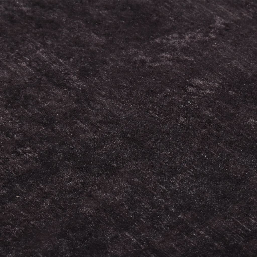 vidaXL paklājs, 190x300 cm, melns ar zeltu, mazgājams, neslīdošs