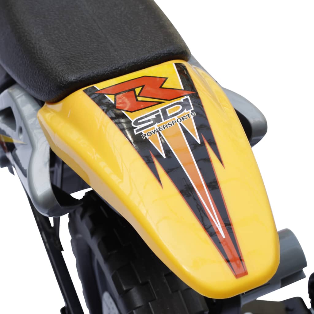 vidaXL bērnu motocikls, dzeltens un melns