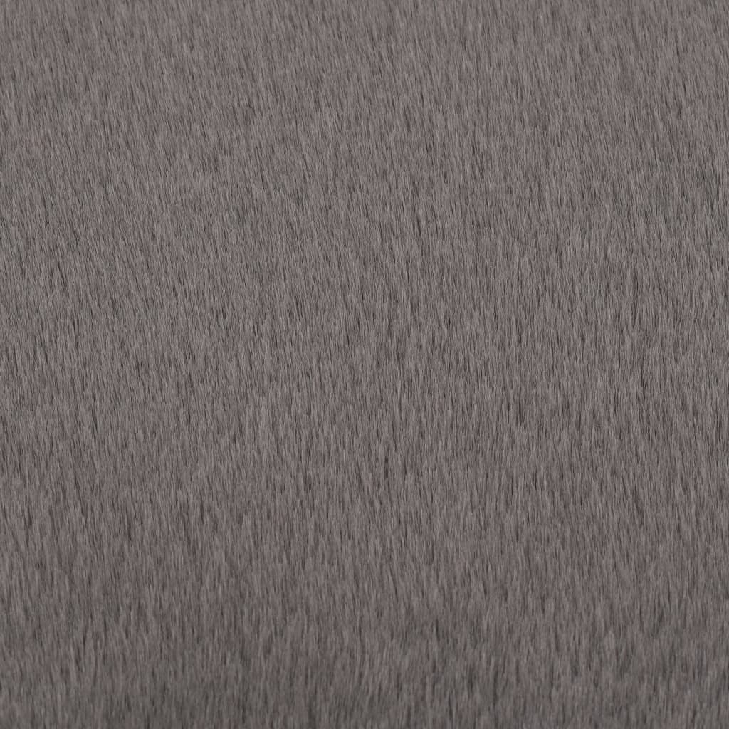 vidaXL paklājs, 80 cm, mākslīga truša āda, tumši pelēks
