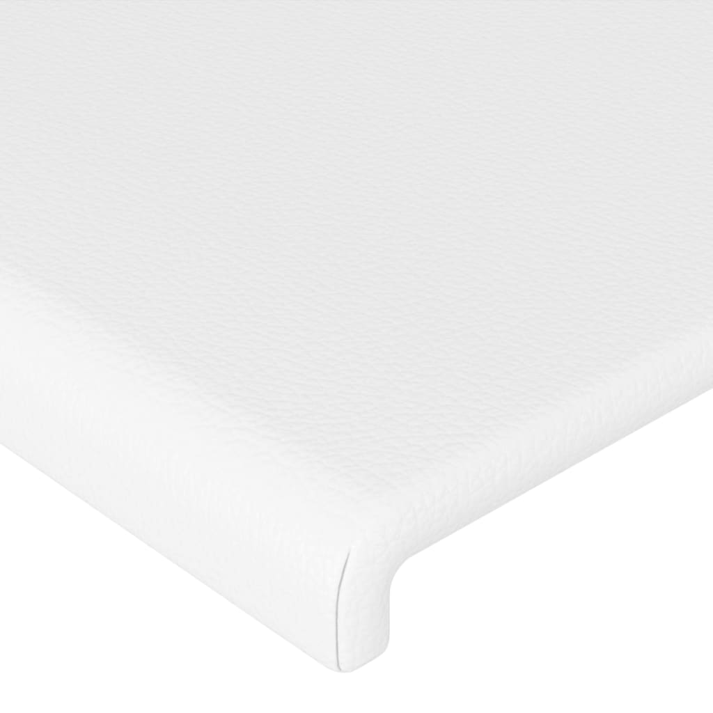 vidaXL gultas galvgaļi, 2 gab., 80x5x78/88 cm, balta mākslīgā āda