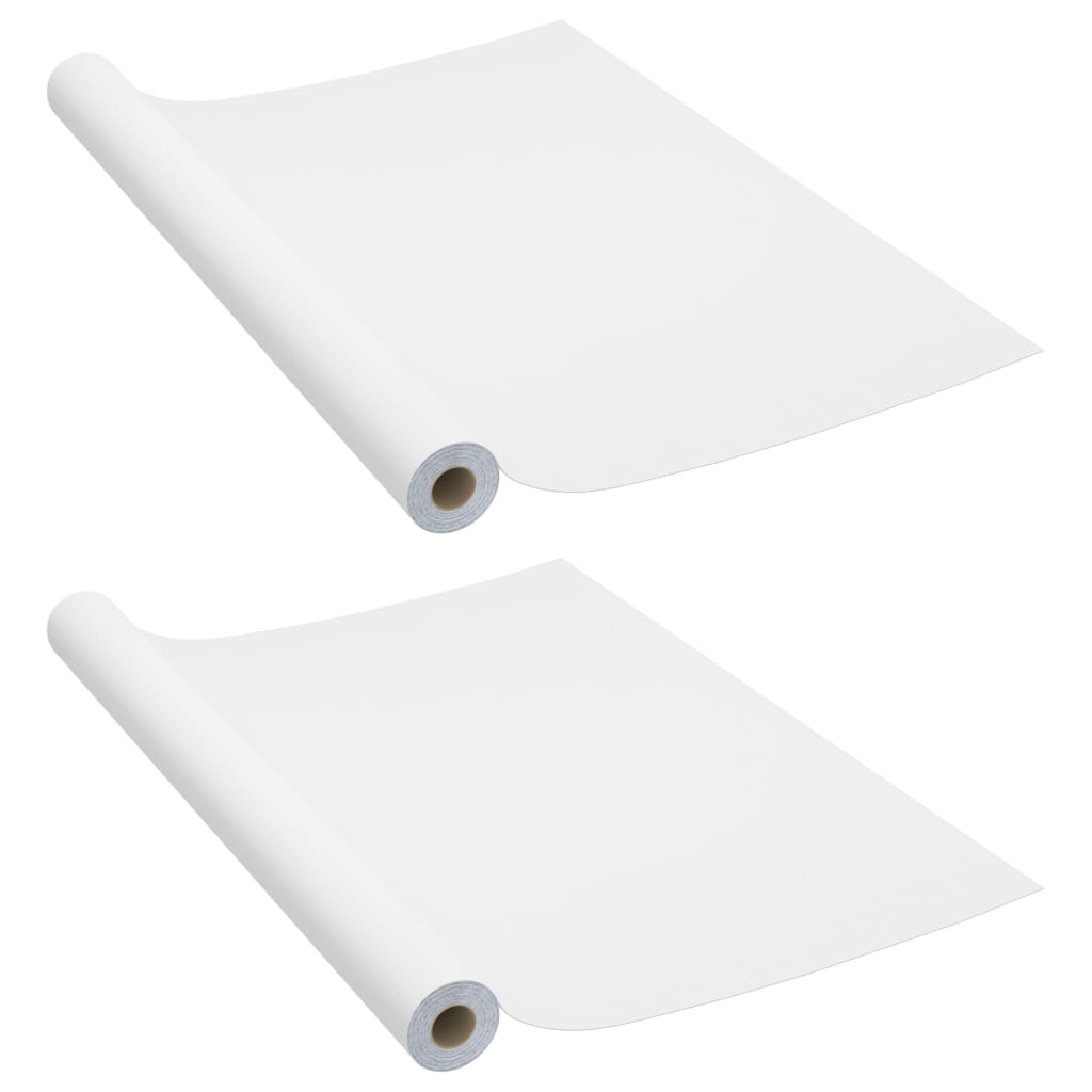 vidaXL mēbeļu līmplēves, 2 gab., baltas, 500x90 cm, PVC