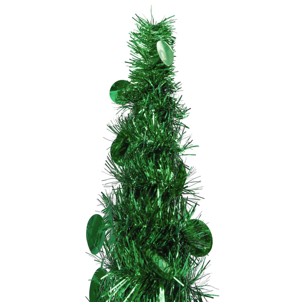 vidaXL mākslīgā Ziemassvētku egle, saliekama, 120 cm, zaļa, PET