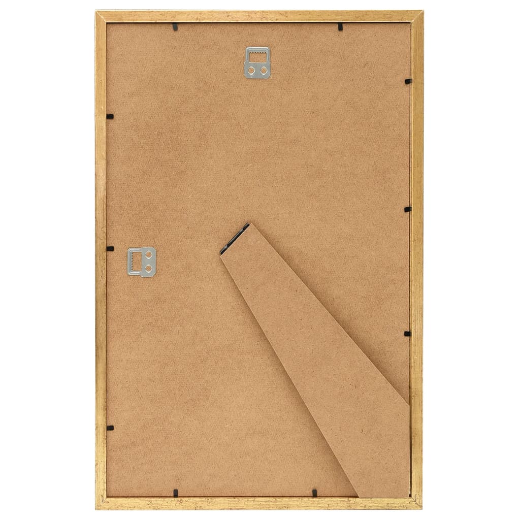 vidaXL foto rāmji, 3 gab., sienai vai galdam, zeltaini, 42x59,4cm, MDF