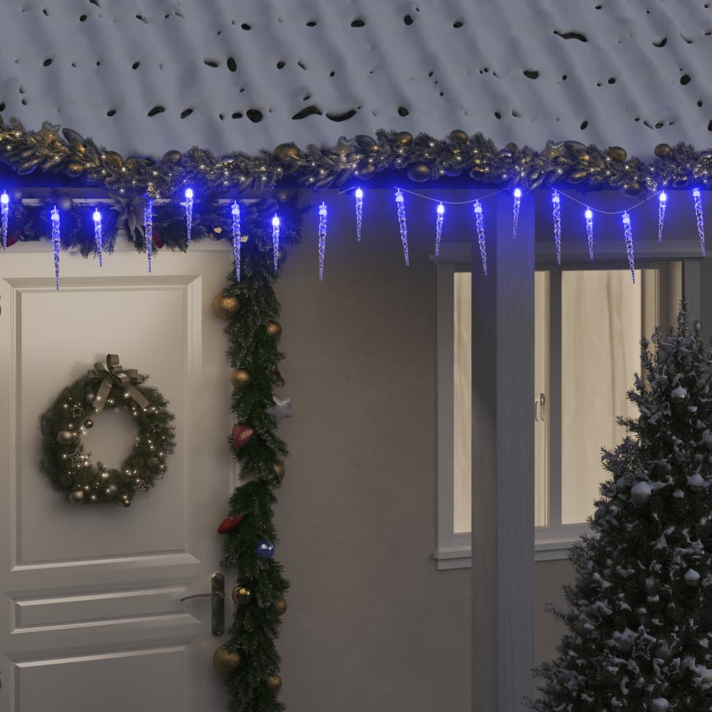 vidaXL Ziemassvētku lampiņas lāsteku formā, 200 LED, 20 m, PVC, akrils