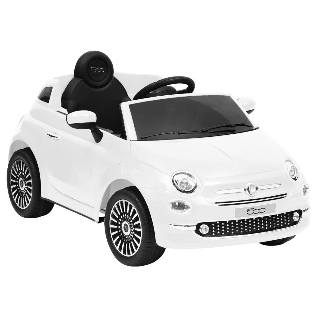 vidaXL elektriska bērnu automašīna Fiat 500, balta