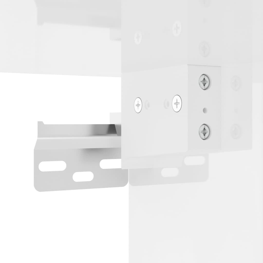 vidaXL sienas naktsskapīši, 2 gab., spīdīgi balti, 35x35x20 cm
